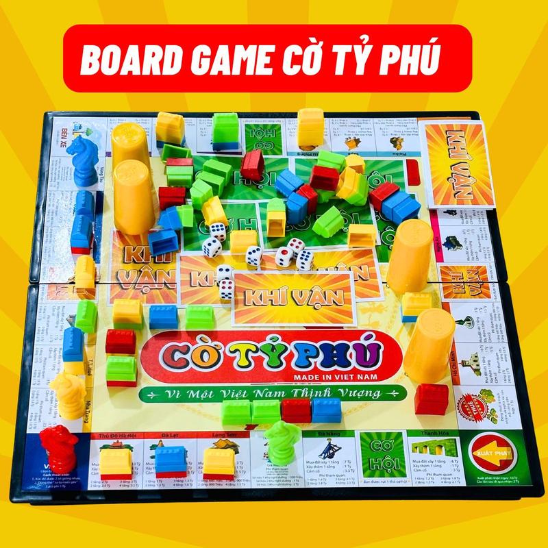 Đồ Chơi Cờ Tỷ Phú Cỡ Lớn Cao Cấp Phiên Bản Địa Danh Việt Nam Đồ Chơi BoardGame Vui Nhộn BENRIKIDS Xúc Xắc