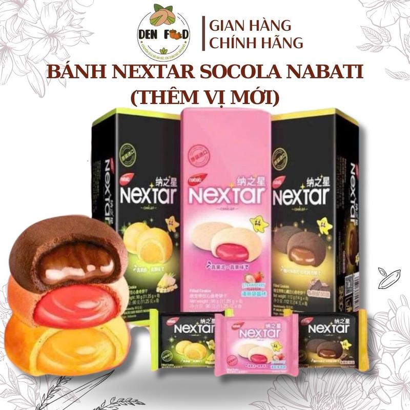Bánh Nextar sốt Socola Nabati - 1 hộp 112g - Ăn Vặt Denfood Sô Cô La Snack