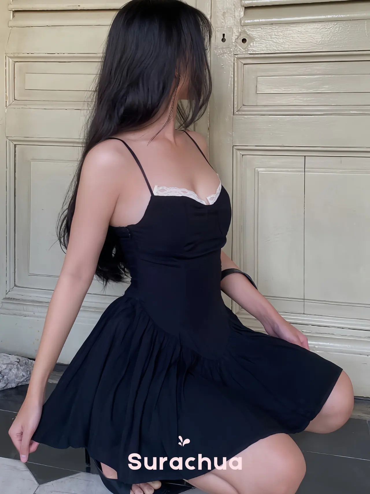 Amia Serene - [Có big size] Jumpsuit hai dây basic, cổ điển, thanh lịch | BigBuy360 - bigbuy360.vn