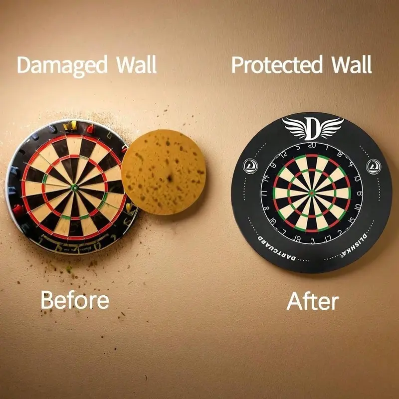 2025 NEW Dart Board Surround Ring, Dartboard Surround Black, Dartboard Wall Protector Multifunctional, Dart Board Wall Protector Ring Splicing For Dart Lovers (Easter Gifts) 5