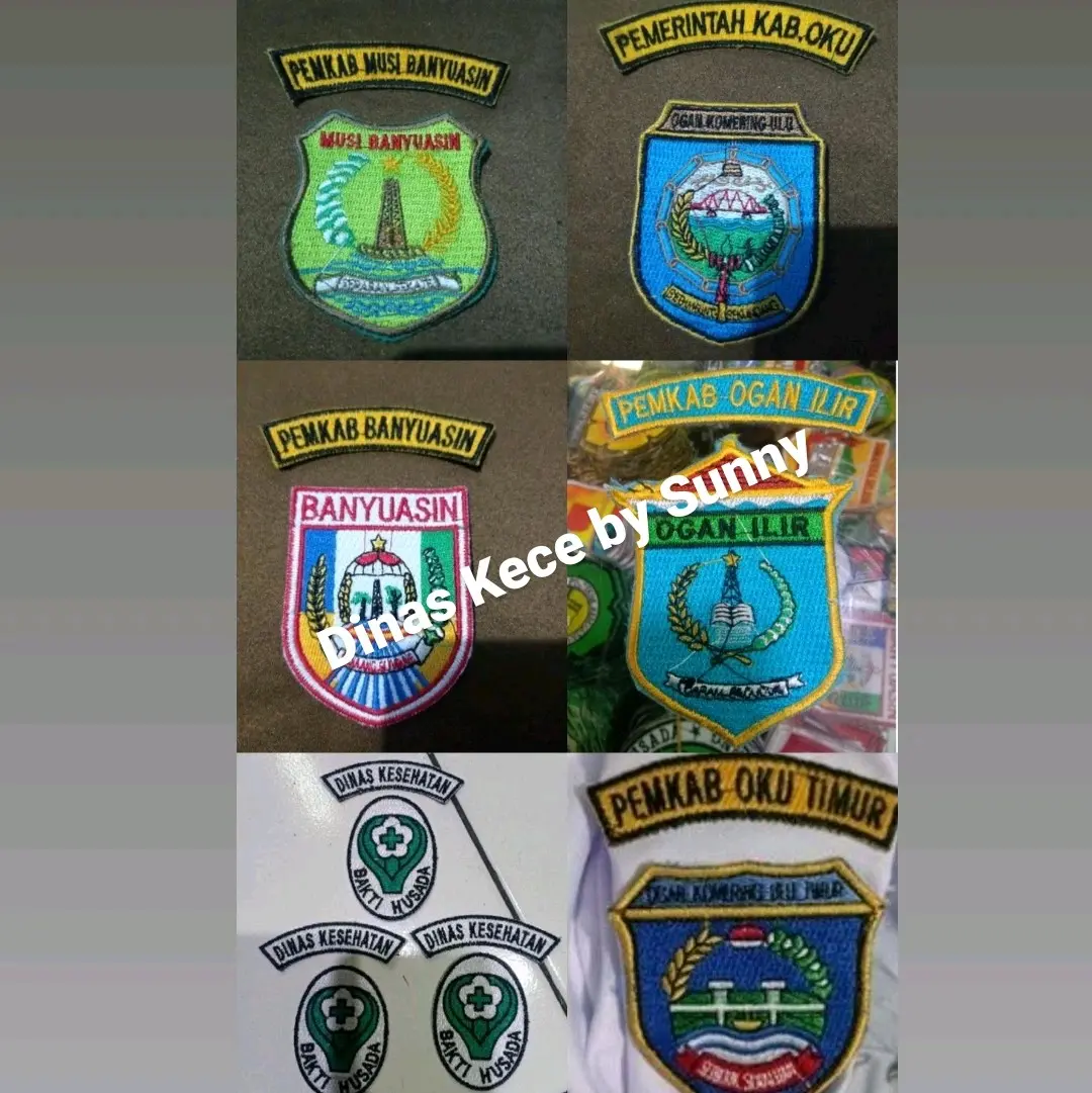 Logo pemkab banyuasin/muara enim/oku/oki/prabumulih/logo bordir pemkab/logo pemkab ASN di lengan/logo bordiran