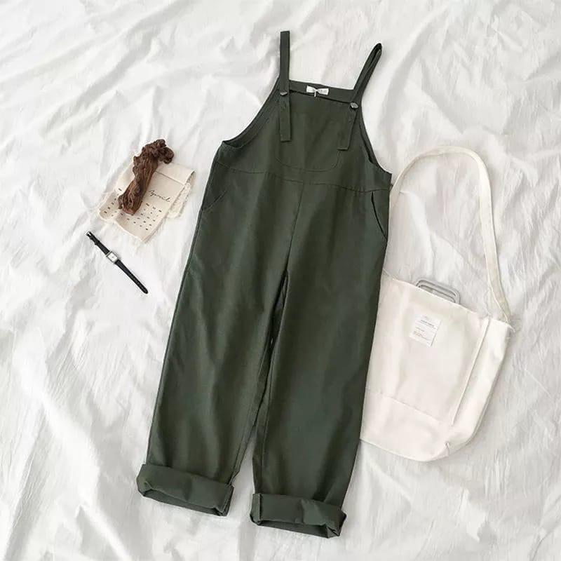 Baju Kodok Anak 10 -13 Tahun Jumpsuit Overall Celana Panjang Low Waist Katun Bunga Fashion Katun 5