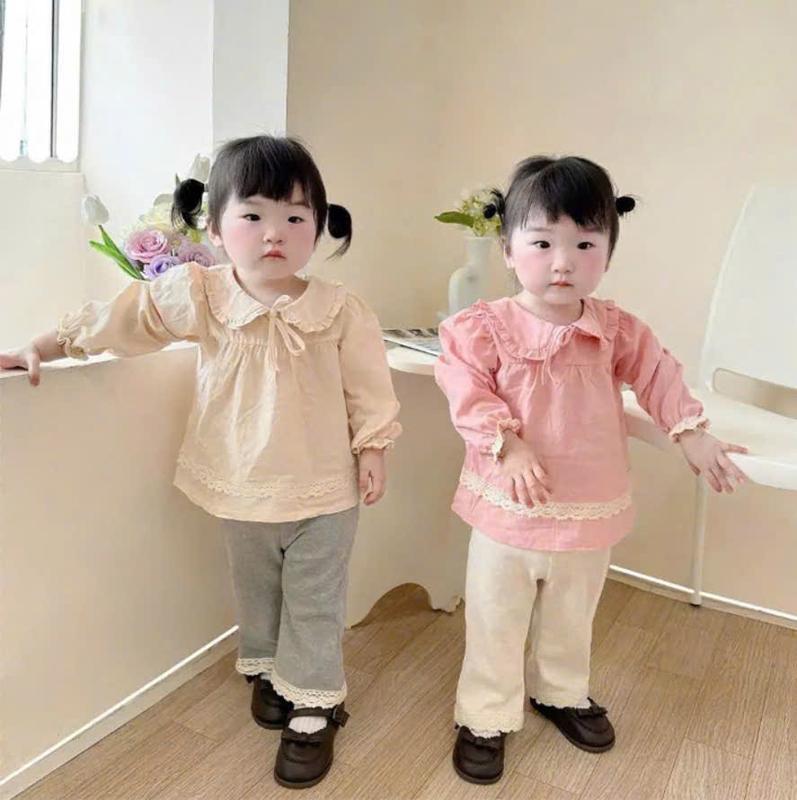 6-25kg Sét bộ Áo BABY DOLL dài tay+ Quần chất tăm co dãn B1 cho bé gái