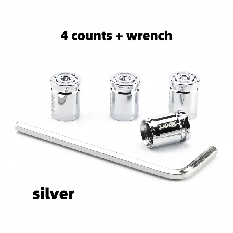 Car Tire Valve Stem Cap, 4 Counts/set Anti-theft Car Tire Valve Stem Cover, Universal Car Tire Valve Stem Cap for Motorcycle, Car, Truck 7