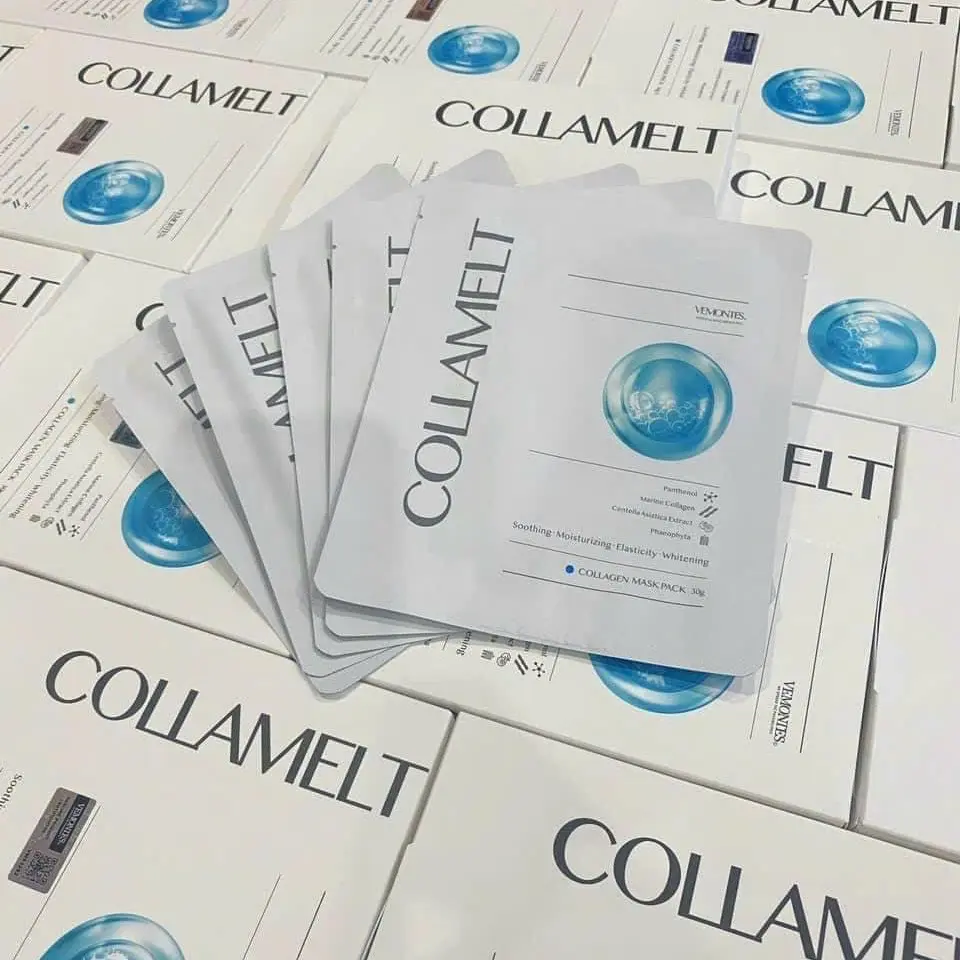 [Lẻ 1 miếng] Mặt nạ làm dịu da Collamelt Mask Pack của Vemontes