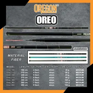 Joran Tegek Fiber Oregon Oreo Mentah AA