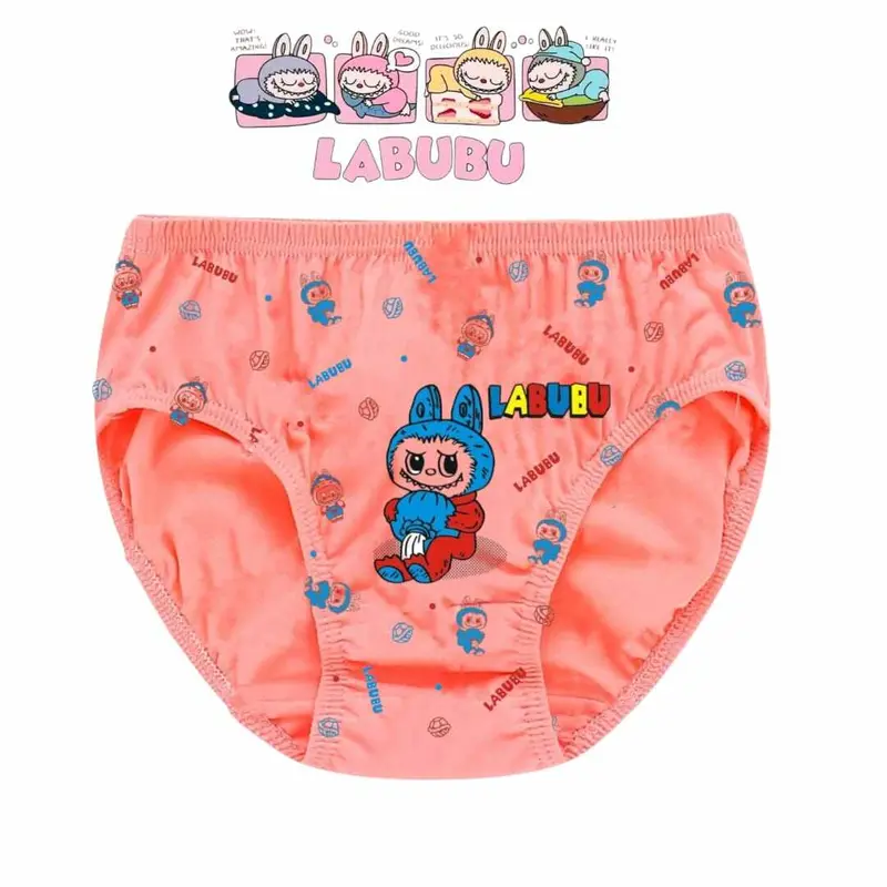 PROMO 6 PCS CD LABUBU ANAK PEREMPUAN USIA  2-8 THN CELANA DALAM VIRAL TERLARIS pakaian dalam 3-4 tahun Motif Fashion celana  dalam  anak 8