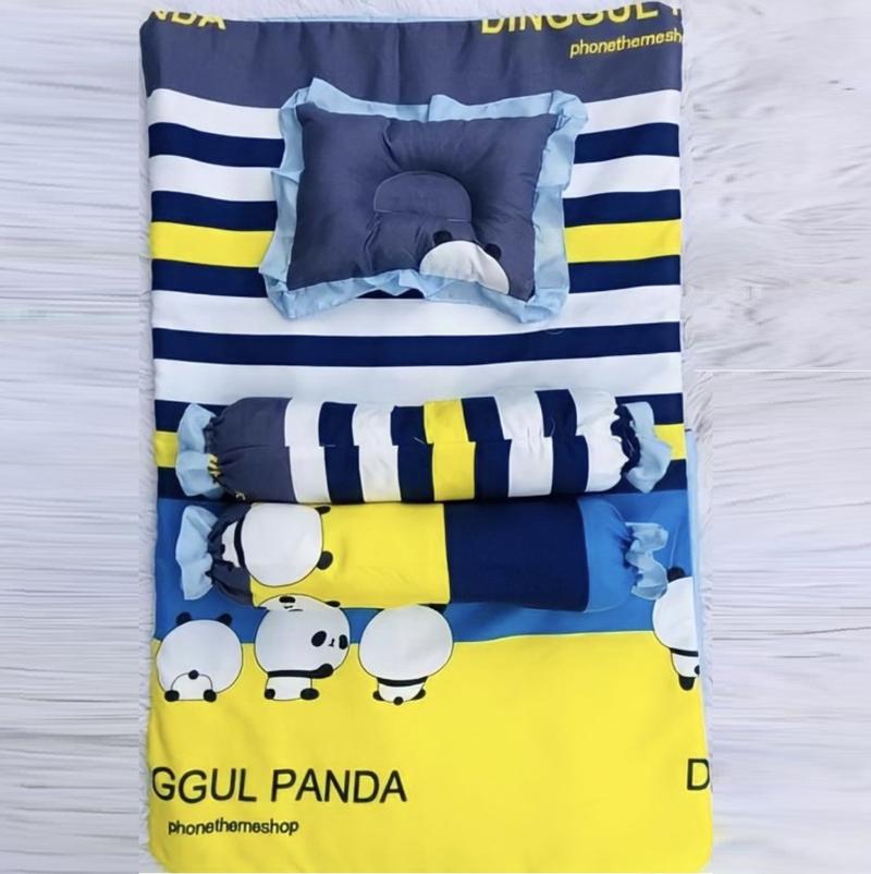Product Introduction of BABY CRIB SET (4 in 1 Crib Set) FREE 1 ZIPLOCK BAG Fiber Cribset Mattress Baby Bed Comforter Crib Set with Head Pillow and Bolsters Hotdog Bolster Pillows Infant Newborn Beddings Comporter for Boys Girls Unisex Infants Babies Matress Higaan Comforter 14