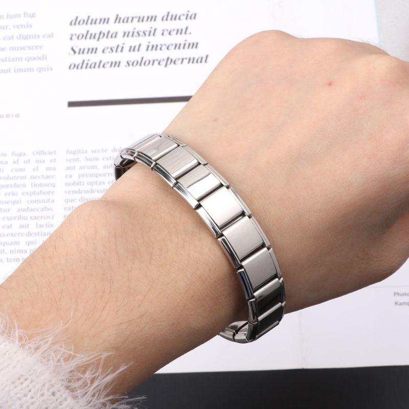 Product Introduction of Shining Stainless Steel Elastic Stretch Chain Link Wristbands Bracelets Fashion Accessories Bracelet for Men Women 35