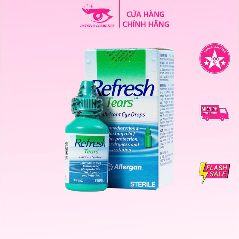 Nước nhỏ mắt nước mắt nhân tạo Refresh Tears 15ml của ALLERGAN Lens