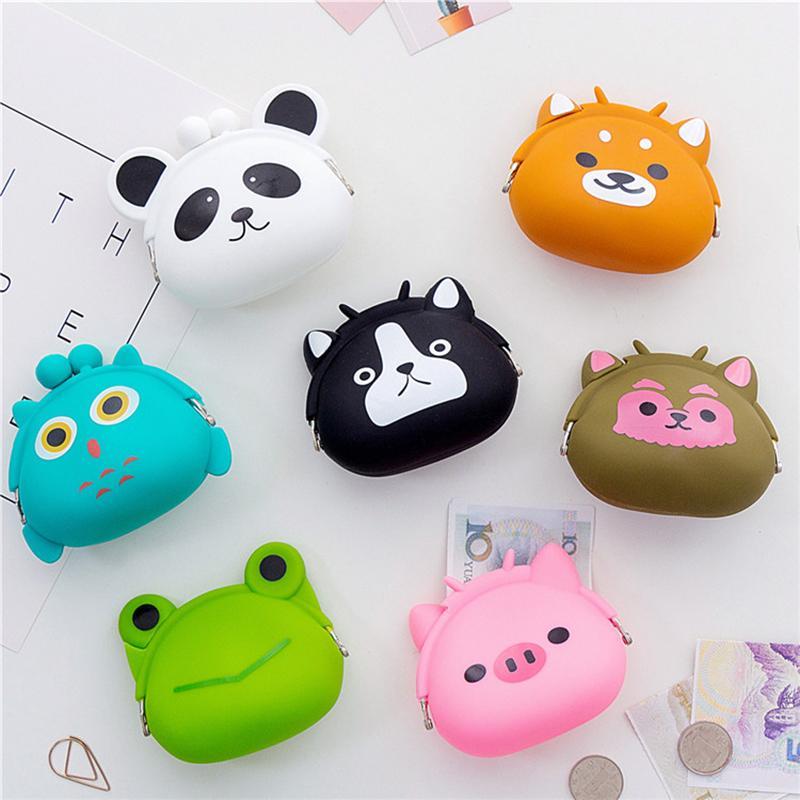 Product Introduction of 1Pcs Cartoon Animal Coin Wallets for Kids, Cute Silicone Coin Purse Waterproof Headphone Bag Novelty Toy Gifts for Children 15