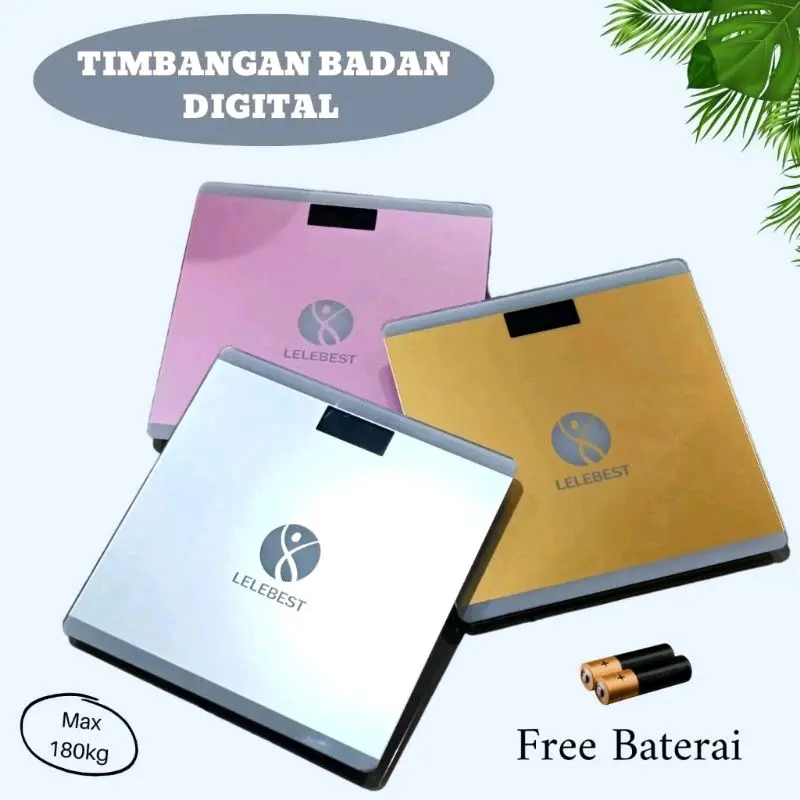TIMBANGAN BADAN DIGITAL TEMPERED GLASS RANDOM