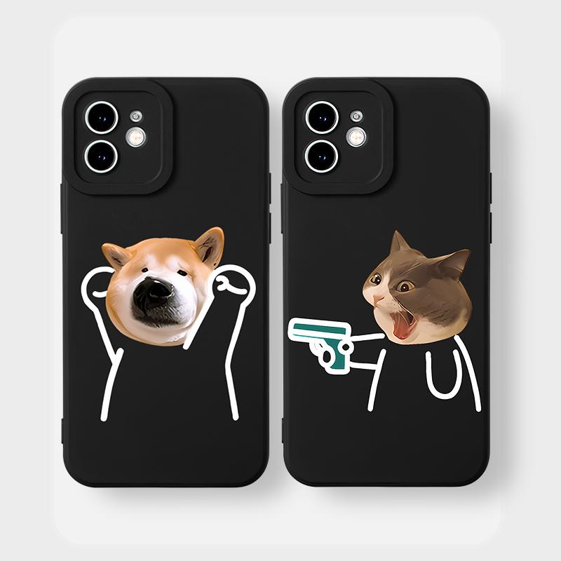 JURSUE Ốp lưng nam nữ cặp đôi dễ thương đẹp hoạt hình Anime độc lạ nghệ thuật ngộ nghĩnh chống sốc chống bẩn mềm cho iPhone 17 Air 16 15 14 13 12 11 PRO MAX SE 2020 X XR XS ip 8 7 Plus kute XYM1756