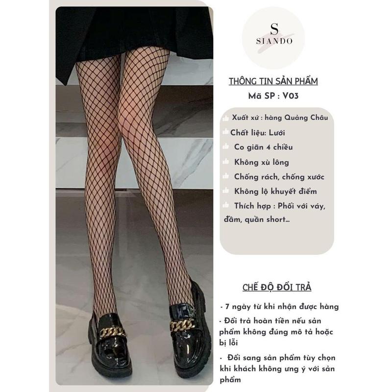 Quần tất lưới che khuyết điểm thon gọn chân hàng Quảng Châu cao cấp SIANDO V03 3