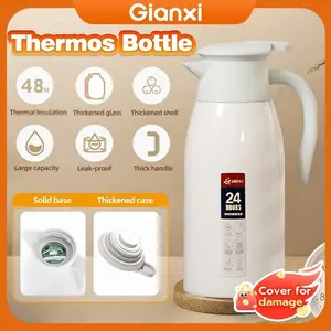 【Botol Panas Dingin】GIANXI 1.6/1.9L Termos Air Panas Vacuum Tumbler Hot and Cold Water Bottle Jug Pitcher Container Glass Liner