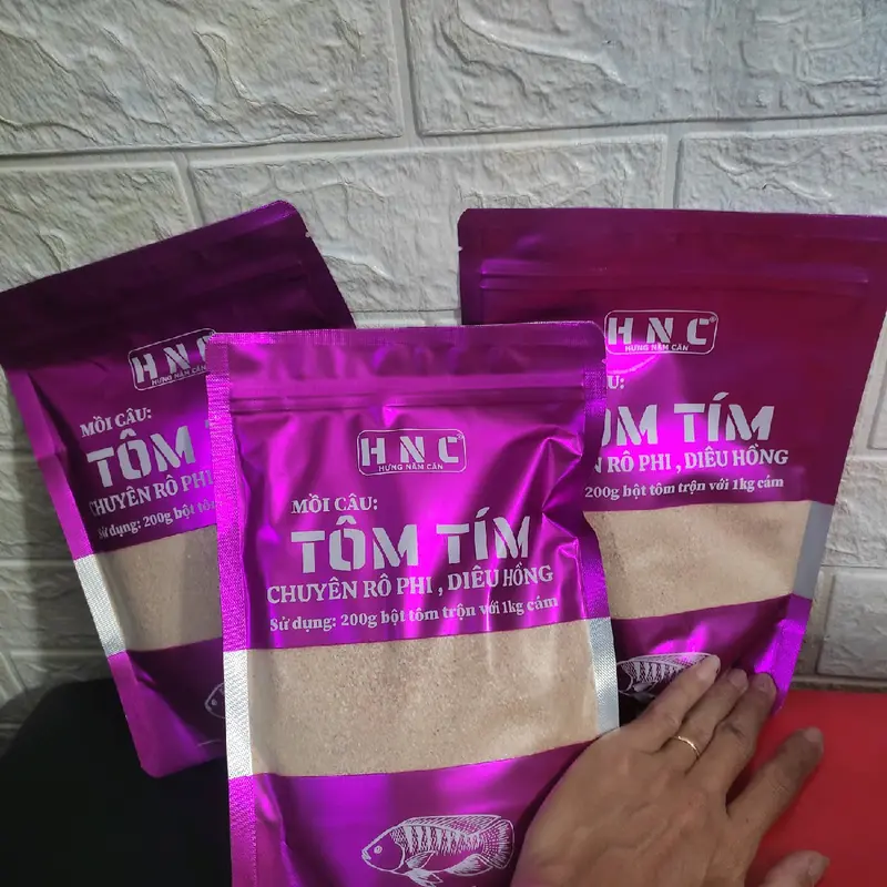 Bột Tôm Tím 500g Trộn Mồi Câu Tăng Vị Tanh Tôm Chuyên Rô Phi Diêu Hồng Fishing Bắt Cá Đi Câu Câu Cá m ồ 4