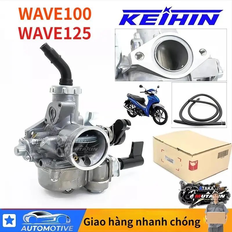 Bộ chế hòa khí-WAVE125/WAVE100 Bộ chế hòa khí dành cho xe máy Honda - LAMJAD DN Phụ Tùng 1