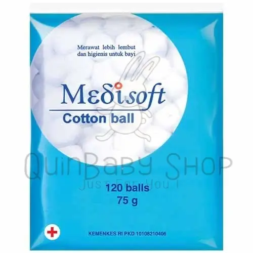 Medisoft Cotton Ball 120's 75g 120g - Bola Kapas Bayi