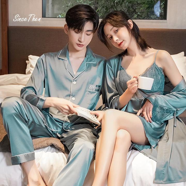 Product Introduction of Đồ ngủ đôi áo choàng cao cấp - D0006XN Nữ Top 4