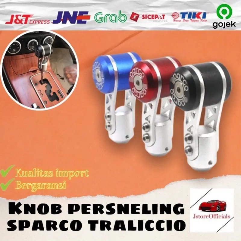 Knob Persneling Sparco Universal Traliccio Mobil Manual Model Tuas Pesawat Full Aluminium