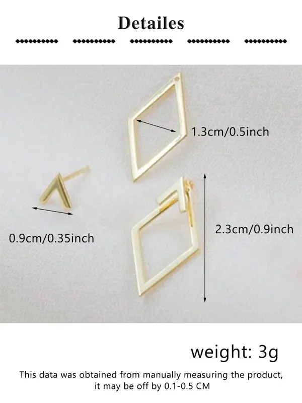 Geometric Design Dangle Earrings, Fashionable Jewelry for Women, Trendy All-match & Exquisite Jewelry for Birthday Gift 1