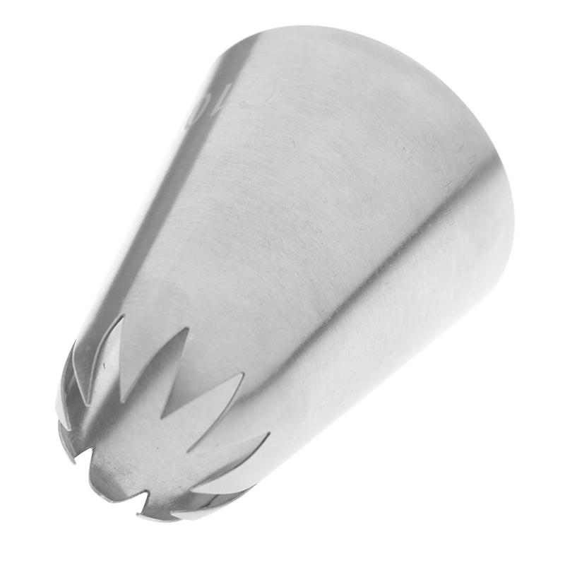 Product Introduction of #C10 Large Size Piping Nozzle Cake Cream Decor Icing Tips 10 Teeth Close Star 16