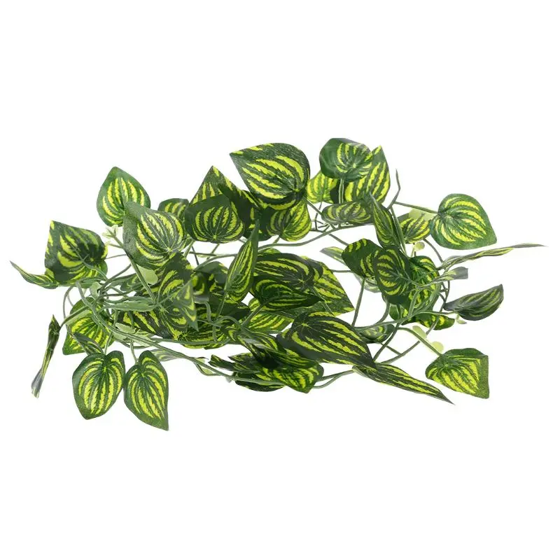 Artificial Vines Leaf Reptiles Terrarium Decoration for Snakes Lizard Habitat