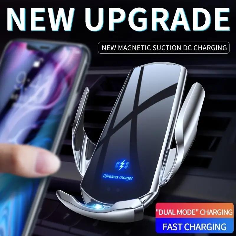 Car Phone Holder, 1 Count Wireless Charging Car Phone Holder Clip for Air Outlet, Rotatable Car Navigation Bracket for Smartphones, Car Accessories 4