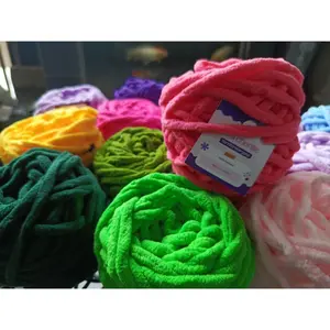 Benang chenille Chunky 50 gr / Chenille 50 gr / Chenille Chunky / Benang Rajut Chenille Chunky Korin/Benang Rajut Handuk / SINGLE COLOR 50gr