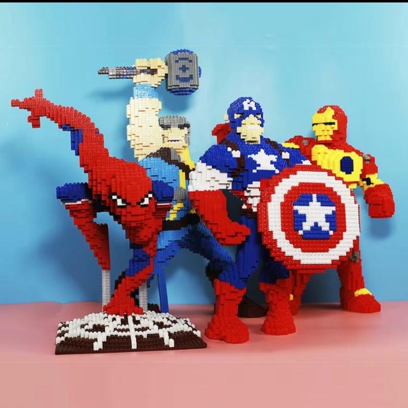 Mô hình lắp ghép biệt đội siêu anh hùng 45 cm   tặng 1 búa + 1 keo   Đồ Chơi Toy 