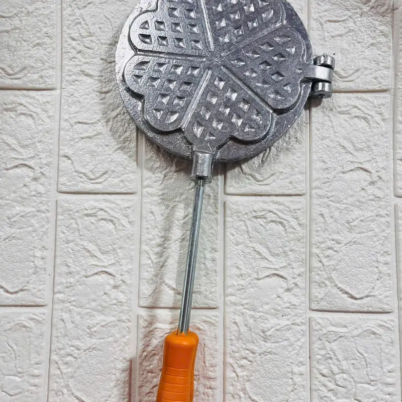Khuôn bánh kẹp tàn ong trái tim sâu lòng--khuôn nhôm size 17cm 2