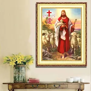 DIY Diamond Painting Full Religius kristen Yesus Pengembala Klasik 45x65CM D658