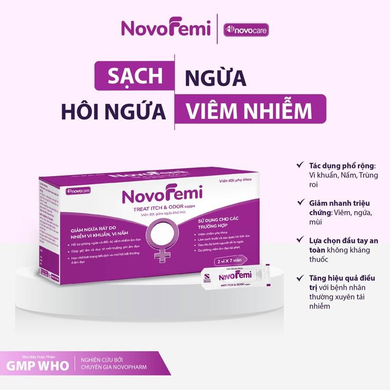 NovoFemi giúp làm sạch, hết ngứa,hết khô hạn,nuôi dưỡng lợi khuẩn ...