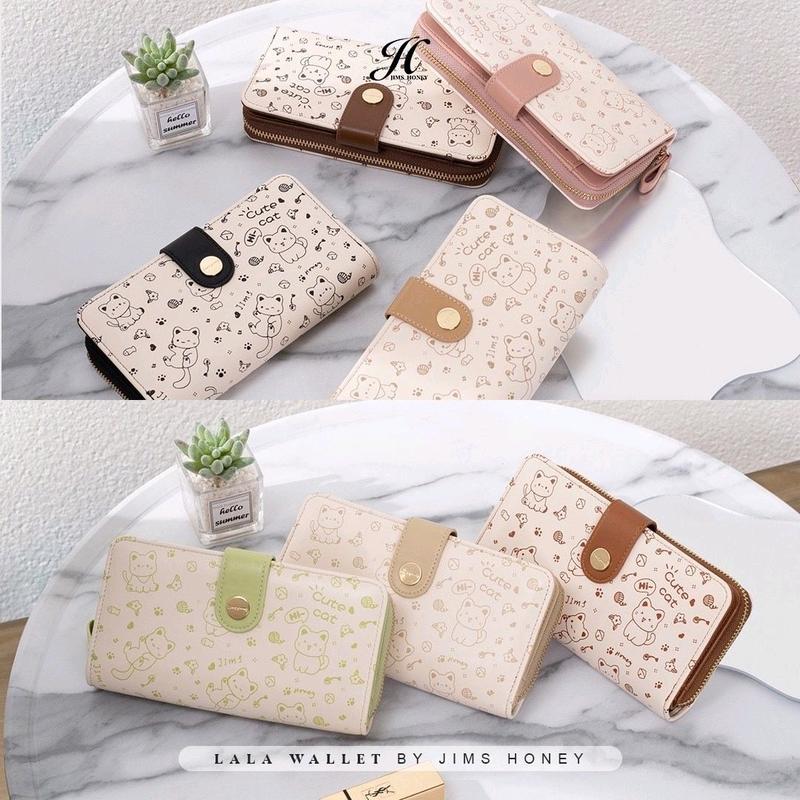 JIMSHONEY DOMPET PANJANG WANITA LALA WALLET Slot kartu kulit motif 0