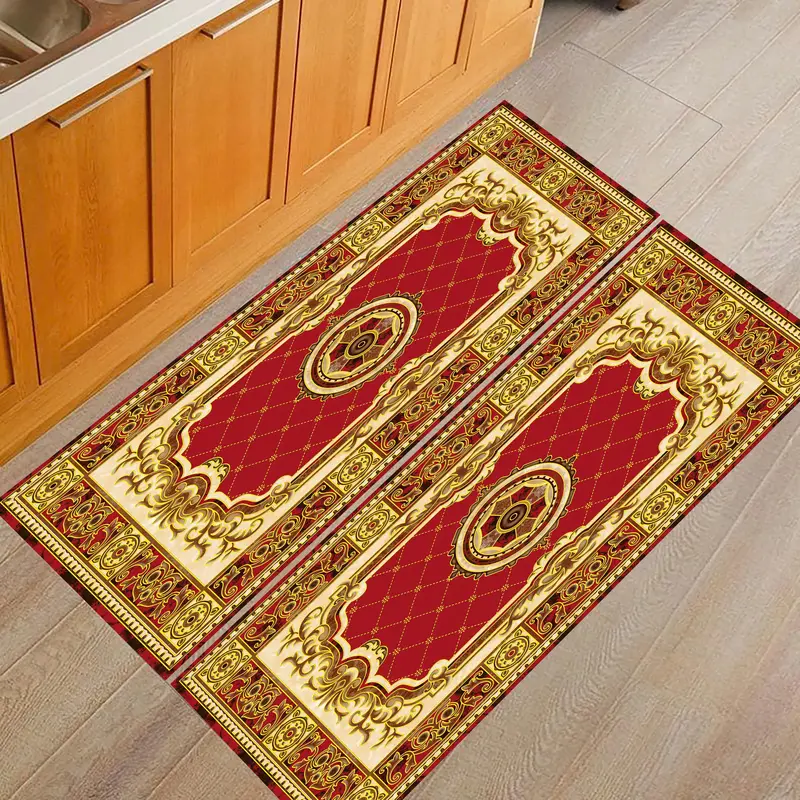 Thảm bếp 2 tấm dài 40 x 120cm, thảm trải bếp BALI 5D chất nỉ lì thấm hút tốt, mặt sau có bi cao su chống trượt, dộ dày tiêu chuẩn 0,3-04cm độ bền 3-5 năm 1