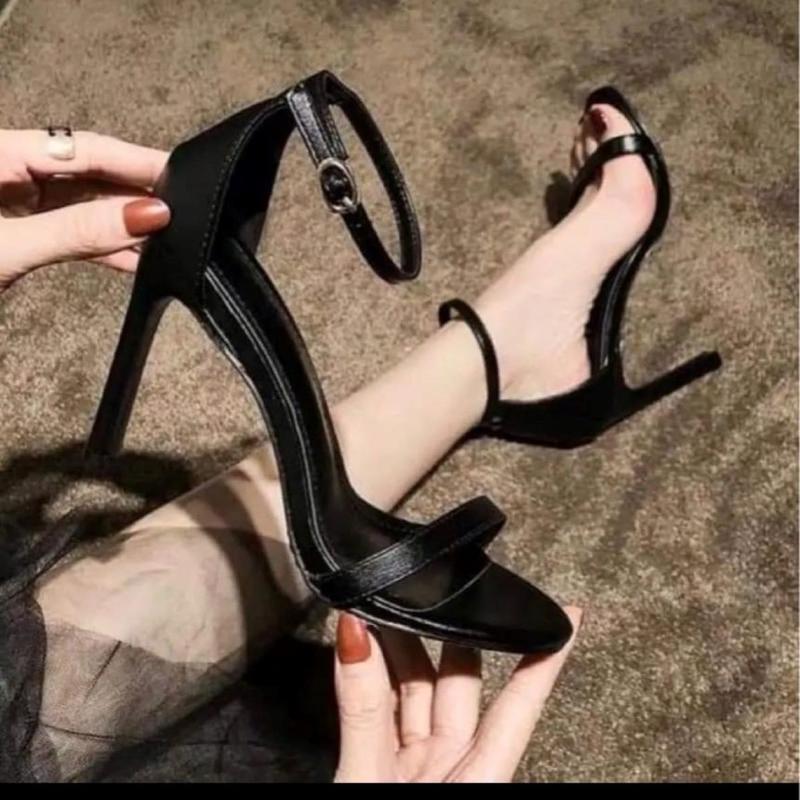 Giày sandan quốc dân cao 9cm phù hợp đi tiệc đi chơi . Nữ DéP Shoes Jean Nhung Cao Su Sandal