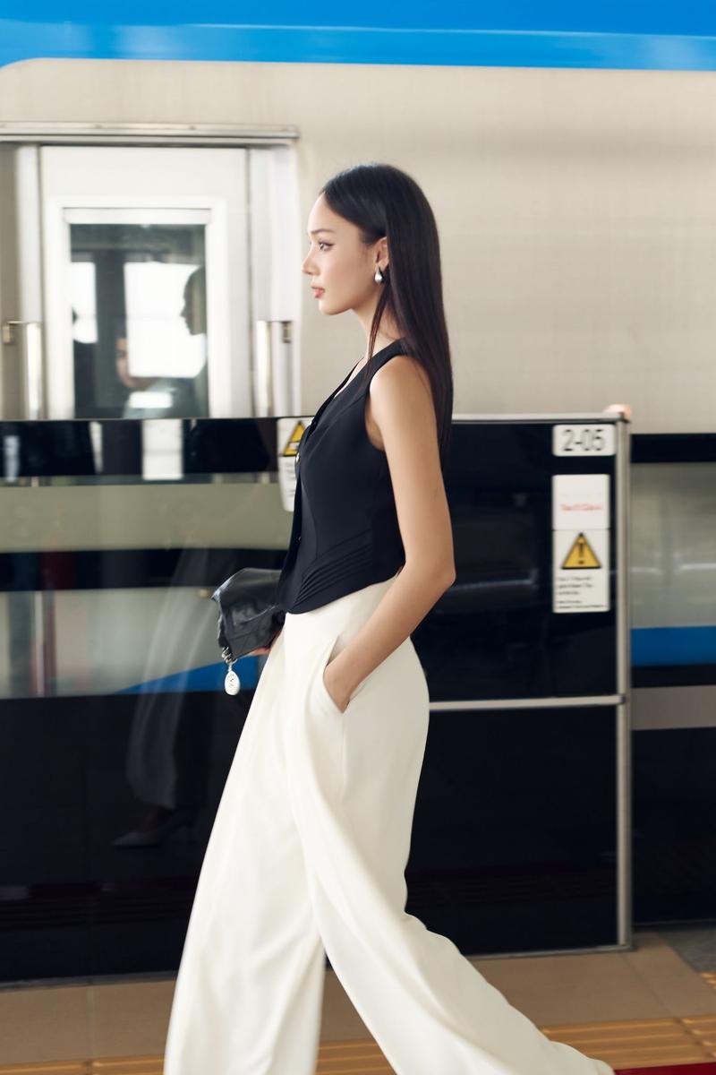 Product Introduction of Vella Fashion - Quần culottes nữ đen / trắng có túi VQ23140 9