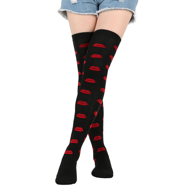 Product Introduction of Heart Long Socks Fashion Women Over Knee High Socks Valentine Day Love Print High Stocking for Ladies Girls Long Tube Socks Gifts 13