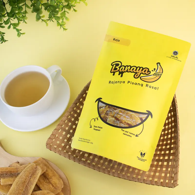 Keripik Pisang Banaya Slice Rasa Keju Manis 100 Gram 2