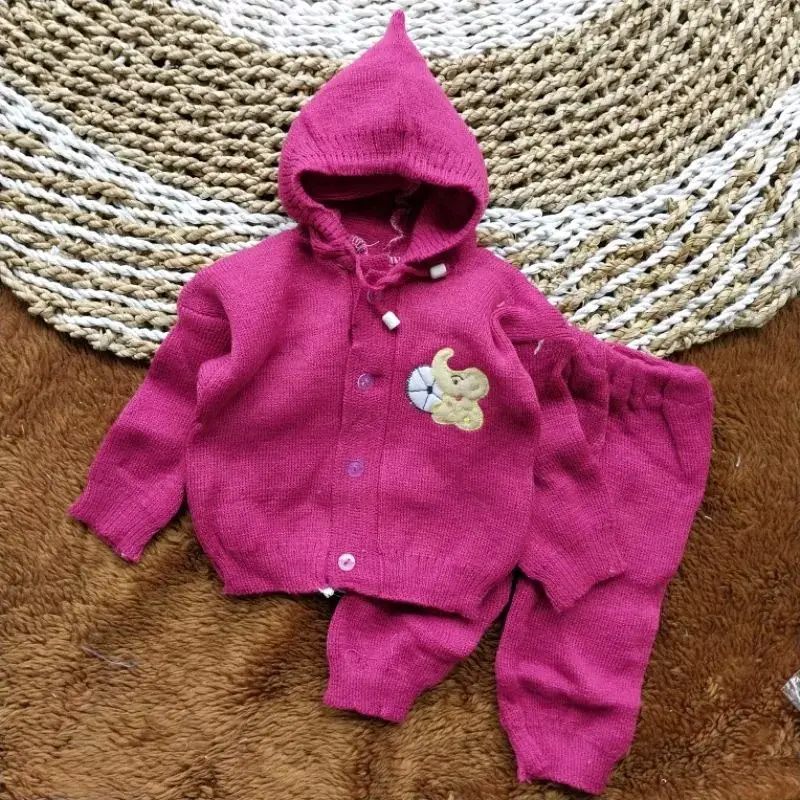 STELAN sweater rajut bayi hoodie 0-6 bulanan Parsel