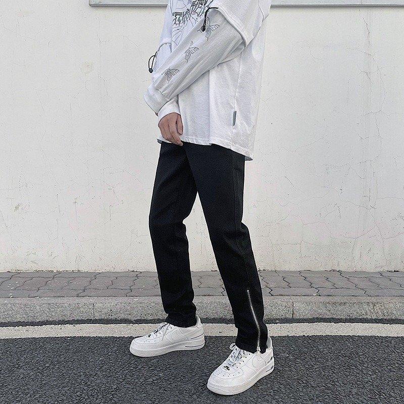 Quần Jean Nam Khoá Chân  Quần Baggy Ống Đứng Phong Cách Thời Trang Đường Phố Qd308 Hottrend 2022