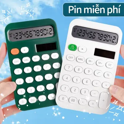 Máy Tính Bấm  Hiển Thị 12 Số - Thiết Kế Nhỏ Gọn, Màu Tươi Sáng, Nút Chống Trượt Tiện Lợi Cho Học Sinh máy  tính cầm tay 1