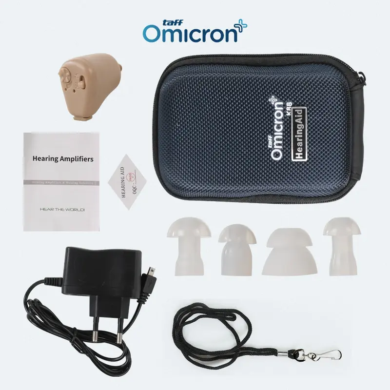 TaffOmicron Alat Bantu Dengar Mini Charger In Ear Hearing Aids - K-88 Original Alat Bantu Pendengaran Kuping Telinga Orang Tua Lansia Amplifier Kontrol APP Dapat diisi ulang 2