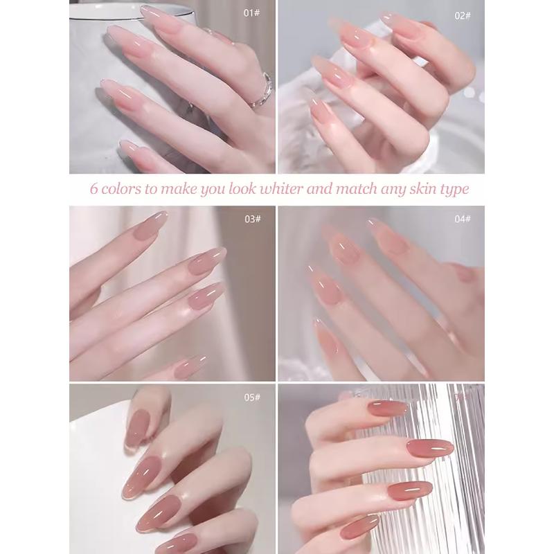 Móng Tay Gel Màu Khỏa Thân, Thiết Kế Trái Tim Trơn, Móng Tay Salon Làm Móng, Làm Đẹp Móng Tay, Huafei Trong Suốt Trên Băng, Màu Zhen Zhen Cùng Phong Cách, Phổ Biến, Màu Trắng, Thích Hợp Cho Cửa Hàng Làm Đẹp Móng Tay, [SK33] 2