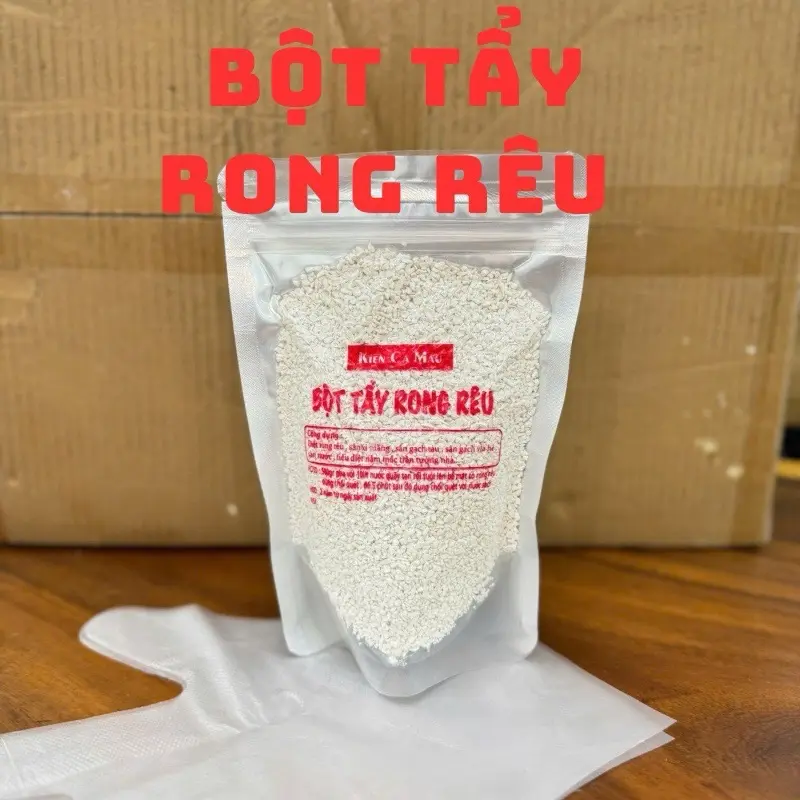 bột tẩy rong rêu gói 500gr co tặng bao tay