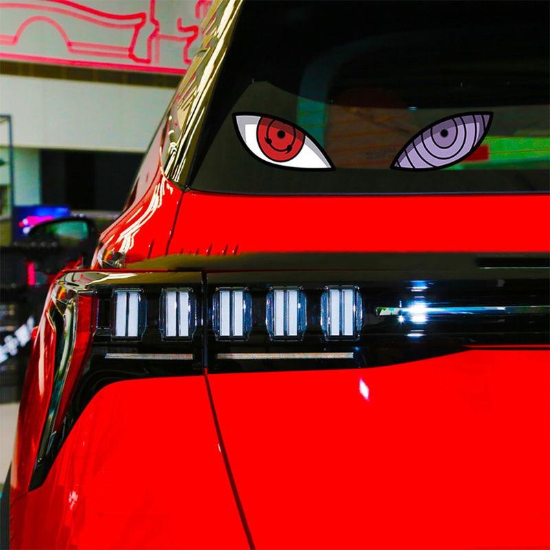Product Introduction of Reflective Demon Eyes Motorcycle Sticker Funny Stickers Hokage Cartoon Eyes Body Decal Waterproof Decoration Motorbike Styling Accessory 17