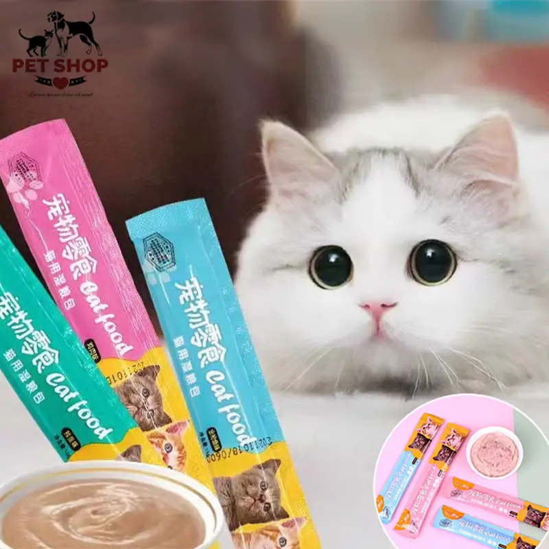 【Tươi】Súp thưởng cho mèo ciao thức ăn đồ ăn ướt pate cho mèo thanh 15gr cỏ mèo cho hổ gimcat súp