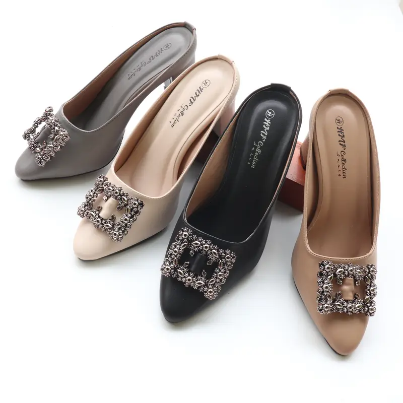 HMF Yuiko High Heels Mules Wanita 7 cm AR08 8