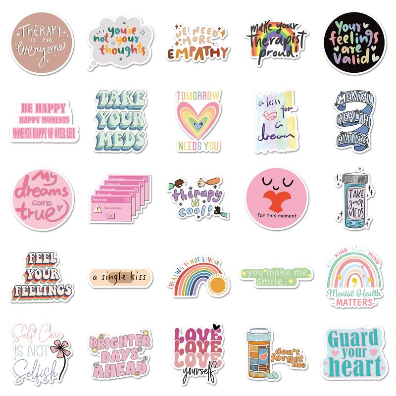 Product Introduction of [KW] 50 PCS Mental Health Stickers – Positive Affirmations, Self-Love & Mindfulness Stickers for Journal, Laptops & More 21