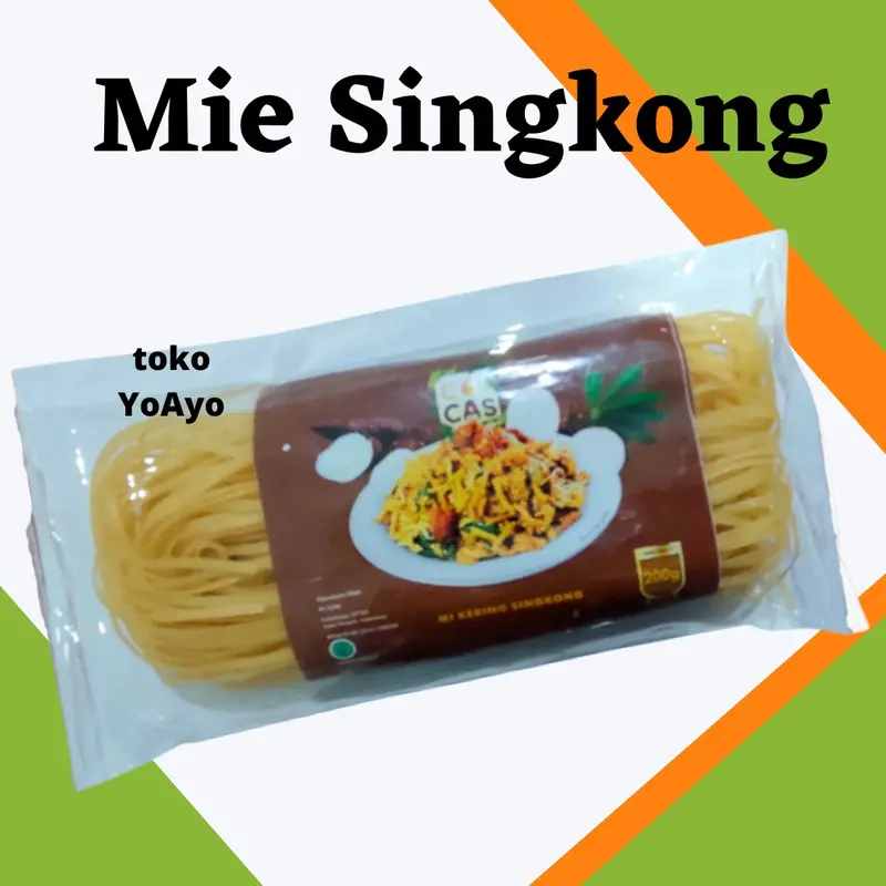 Mie Singkong 200 gram Rendah gula Food Noodles Pasta Makanan Non Gluten bisa Kuah dan Goreng 3